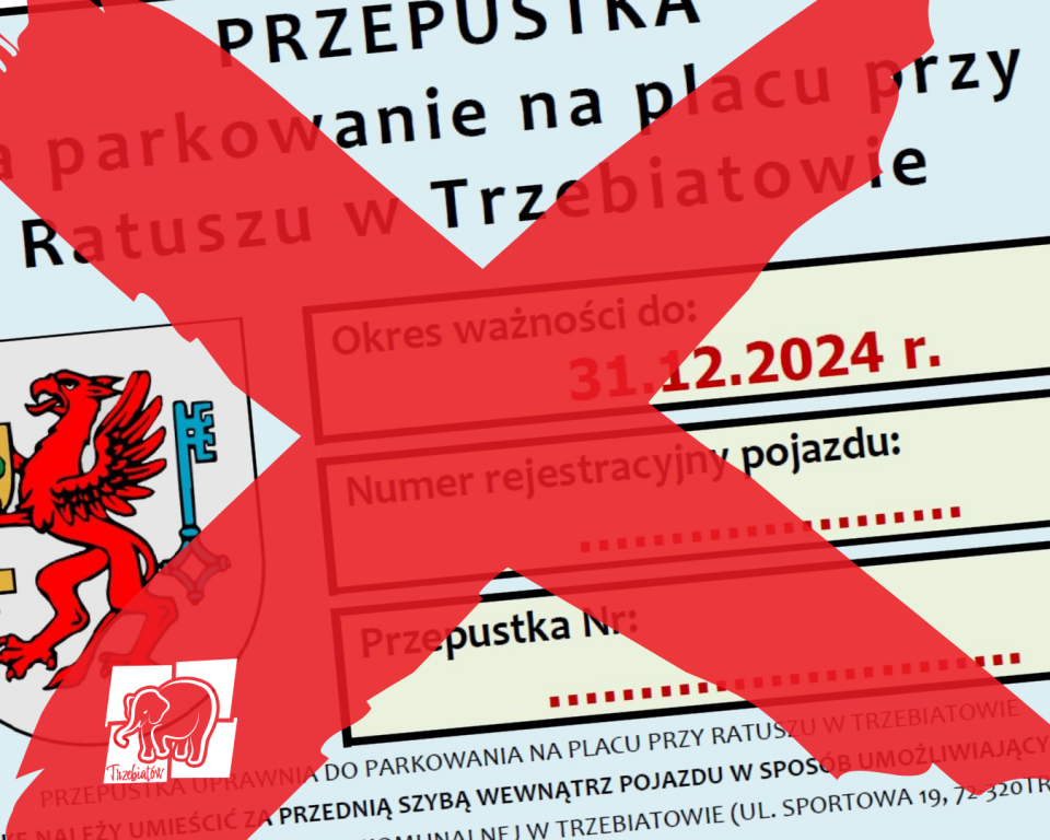 Przekreślona przepustka na&nbsp;parkowanie