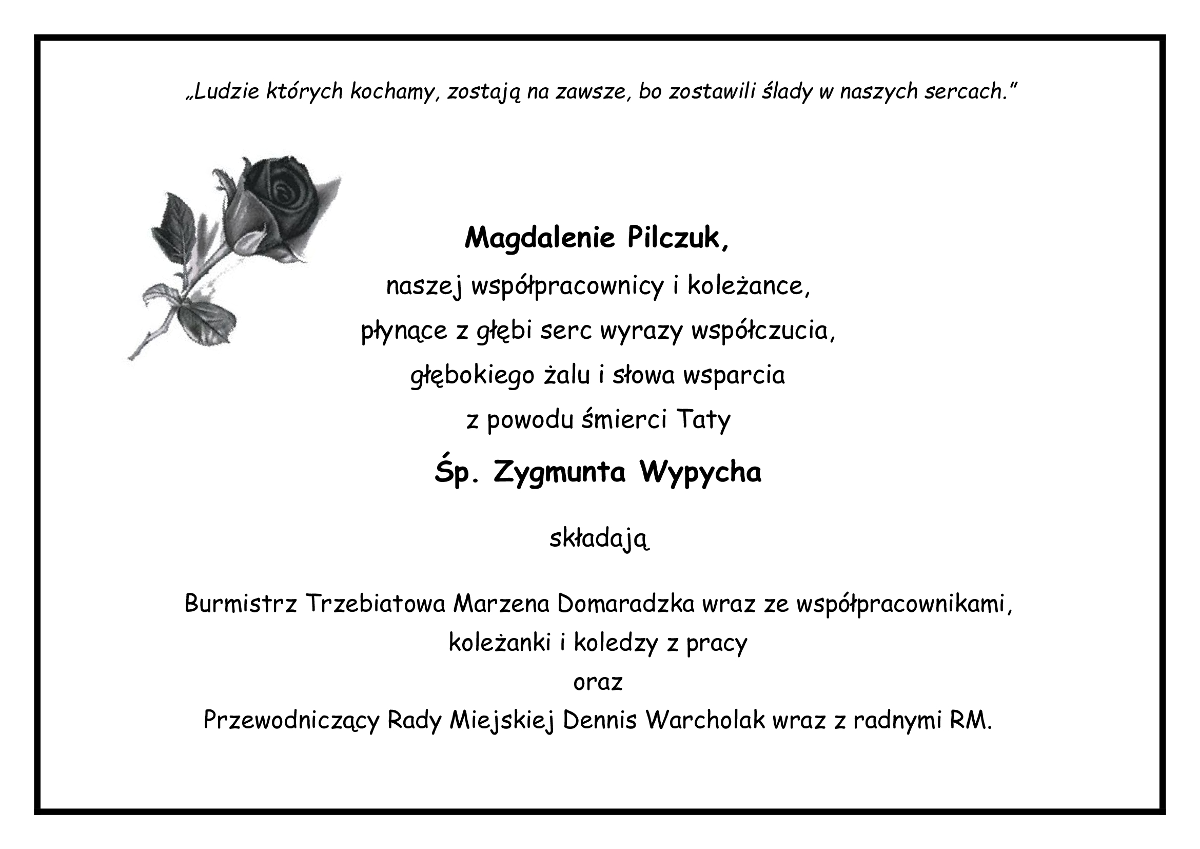 Najszczersze Kondolencje