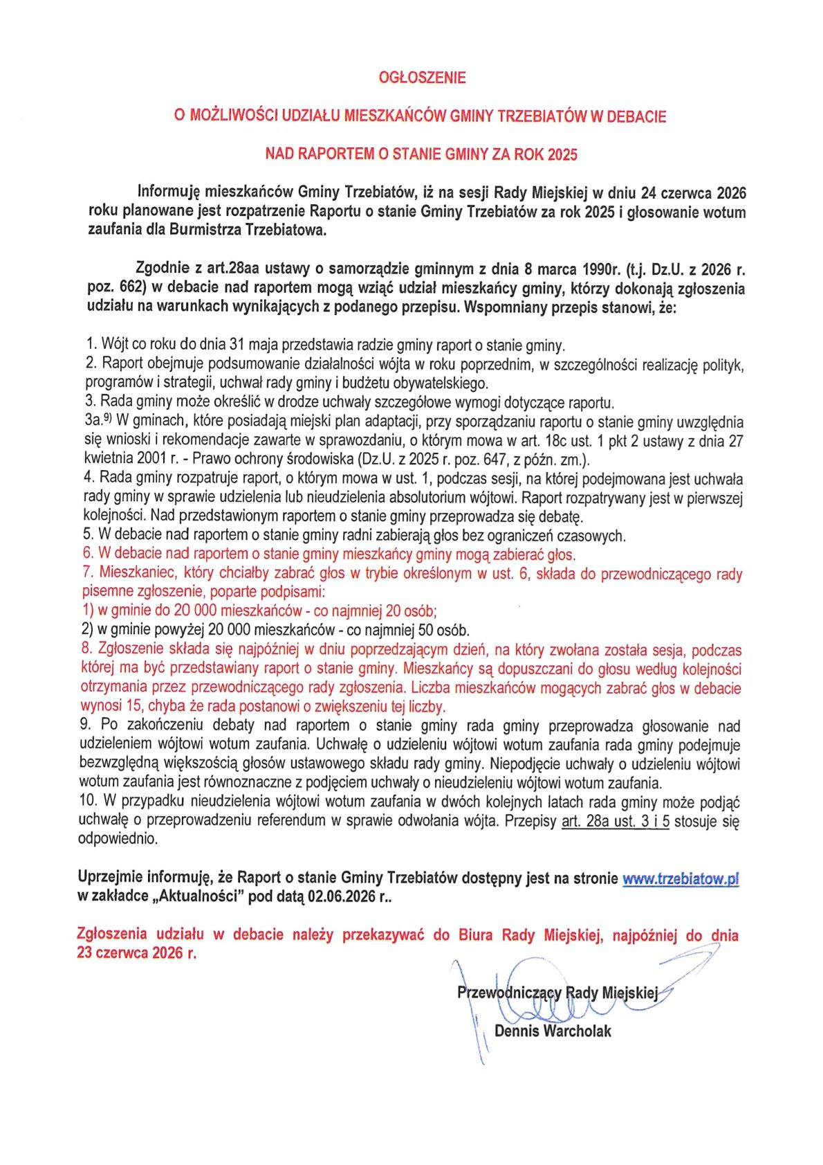 ogłoszenie 