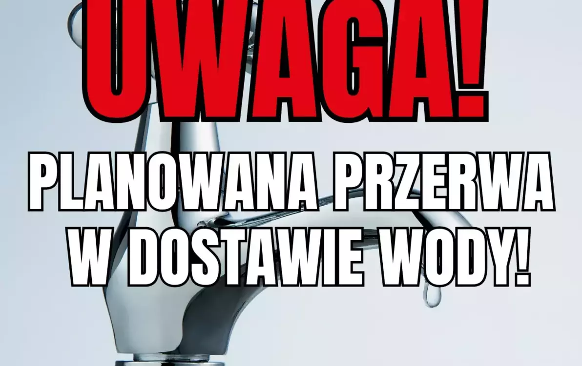 Zdjęcie do UWAGA! Planowana przerwa w dostawie wody - Trzebiat&oacute;w!