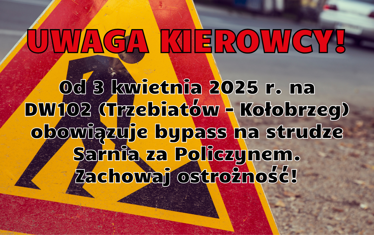 Zdjęcie do Rozbudowa drogi wojew&oacute;dzkiej nr 102 na odcinku Trzebiat&oacute;w &ndash; Kołobrzeg &ndash; Wprowadzenie Tymczasowej Organizacji Ruchu