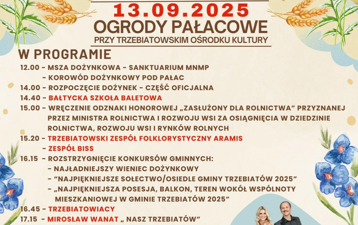 Zdjęcie do Dożynki Powiatowo&ndash;Gminne 2025 w Trzebiatowie