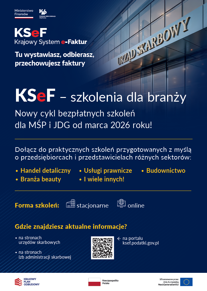 Zdjęcie do KSeF - Nowy cykl bezpłatnych szkoleń dla MŚP i JDG od marca 2026 roku!