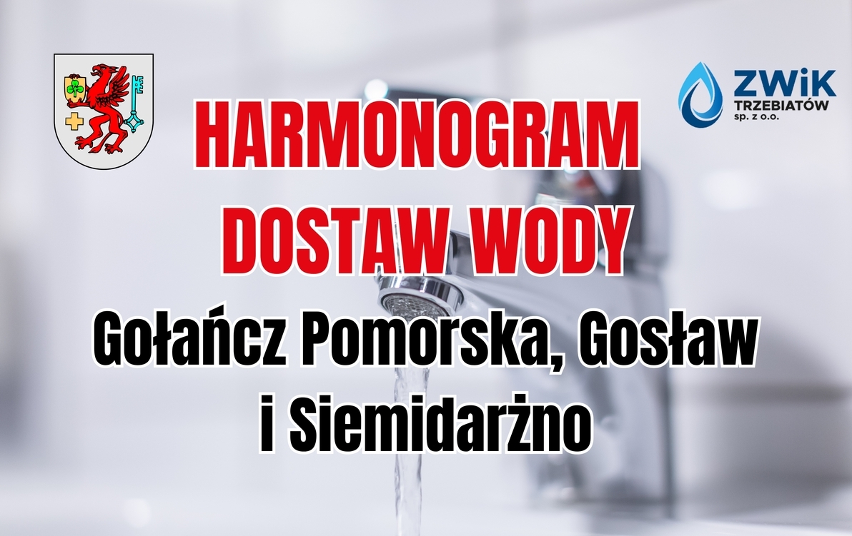 Zdjęcie do HARMONOGRAM DOSTAW WODY PITNEJ dla mieszkańc&oacute;w miejscowości Gołańcz Pomorska, Gosław oraz&nbsp;Siemidarżno