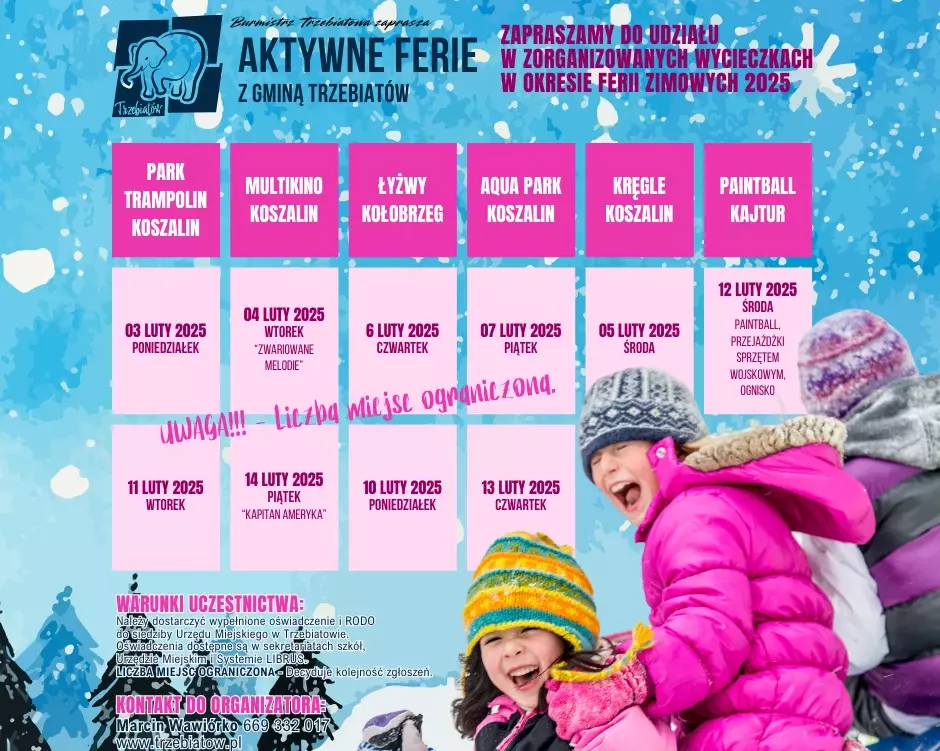 Zdjęcie do Aktywne ferie z&nbsp;Gminą Trzebiat&oacute;w