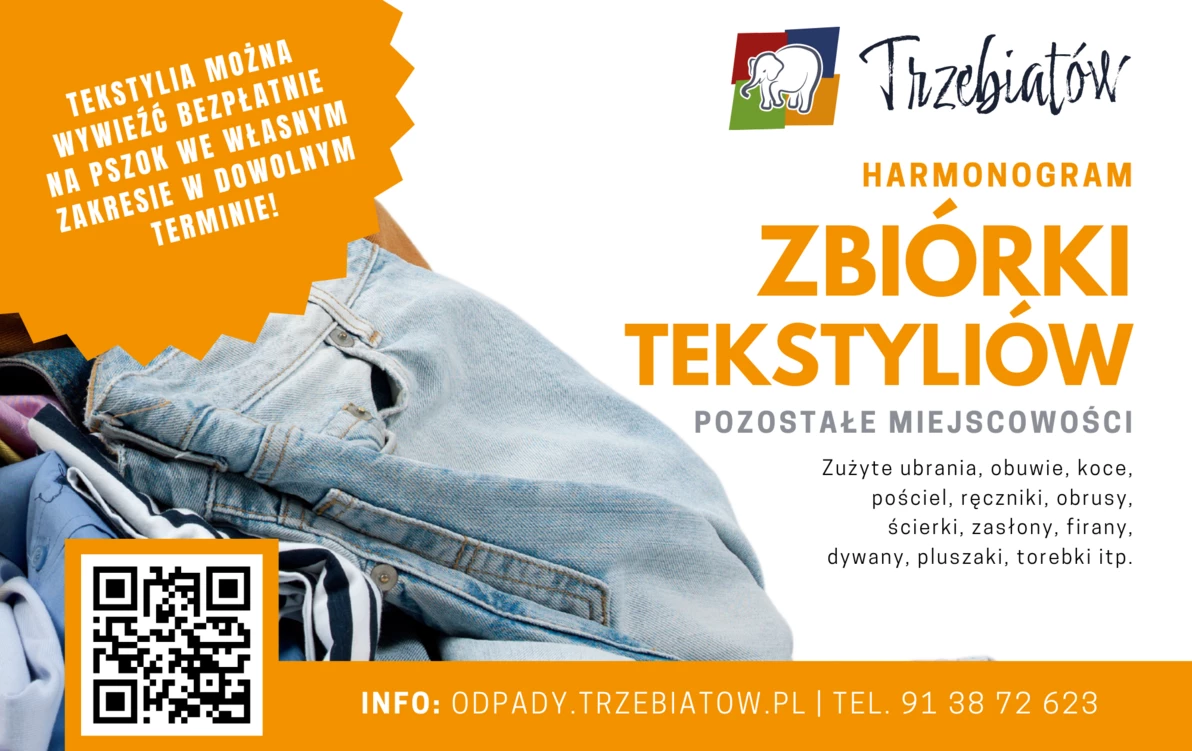 Zdjęcie do Zbi&oacute;rka tekstyli&oacute;w w miejscowościach gminy Trzebiat&oacute;w