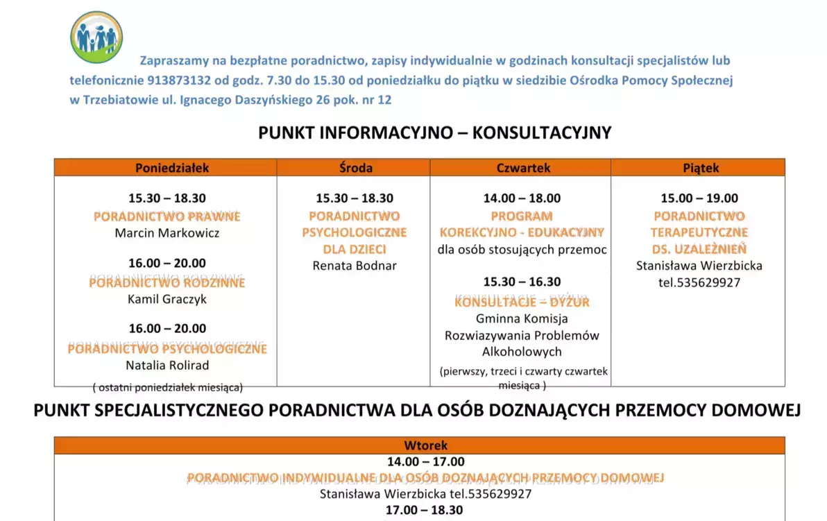 Zdjęcie do Pomoc i poradnictwo w Ośrodku Pomocy Społecznej