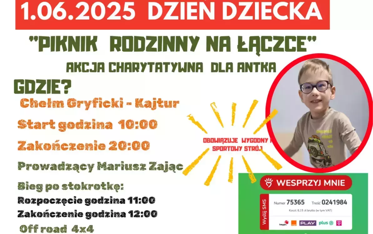 Zdjęcie do &bdquo;Piknik Rodzinny na Łączce&rdquo; &ndash; Dzień Dziecka połączony z akcją charytatywną dla Antka