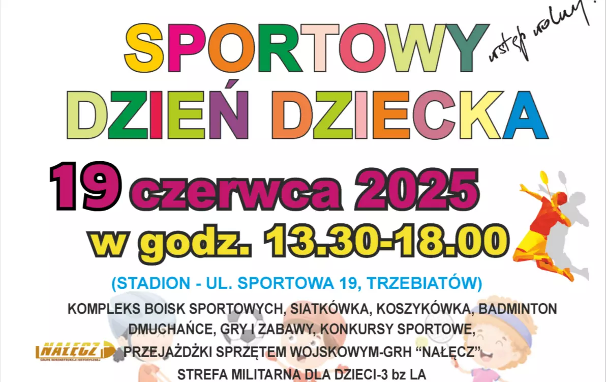 Zdjęcie do Sportowy Dzień Dziecka &ndash; zapraszamy 8 czerwca!