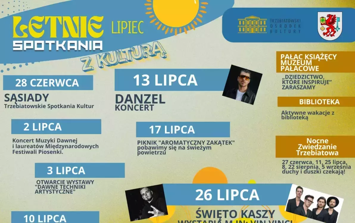Zdjęcie do LATO 2025 Z KULTURĄ - Kalendarz wydarzeń Trzebiatowskiego Ośrodka Kultury