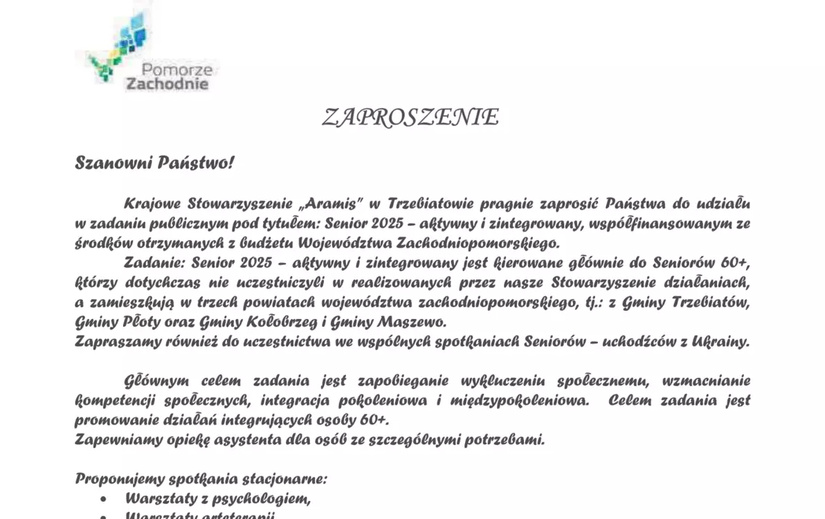 Zdjęcie do Zaproszenie do udziału w zadaniu publicznym: Senior 2025 - aktywny i zintegrowany
