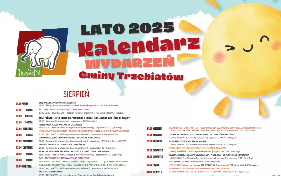 Zdjęcie do Kalendarz wydarzeń &ndash; sierpień i wrzesień 2025