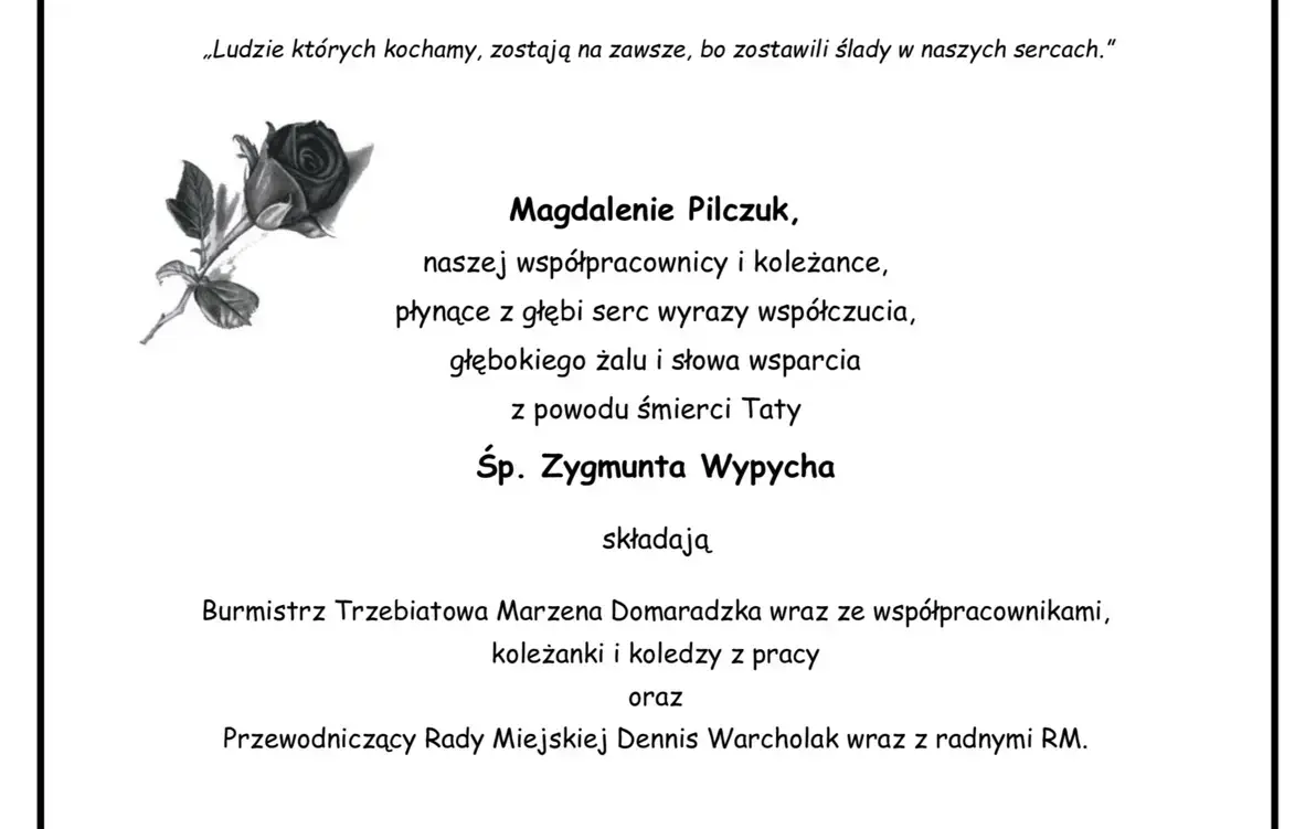 Zdjęcie do Najszczersze Kondolencje ...