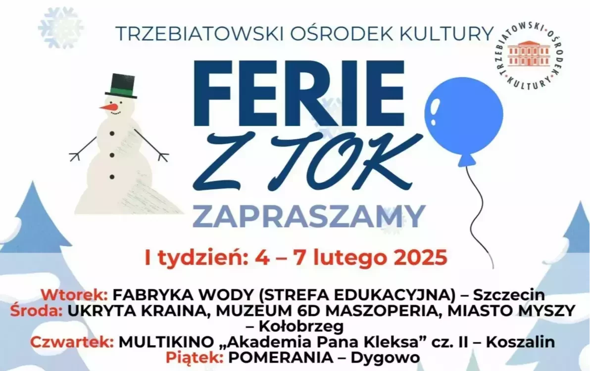 Zdjęcie do Ferie dla dzieci w&nbsp;Trzebiatowskim Ośrodku Kultury