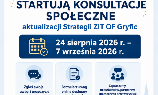 Konsultacje społeczne aktualizacji Strategii ZIT OF Gryfic
