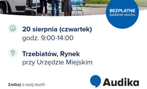Bezpłatne badania słuchu w Trzebiatowie – Słuchobus Audika!