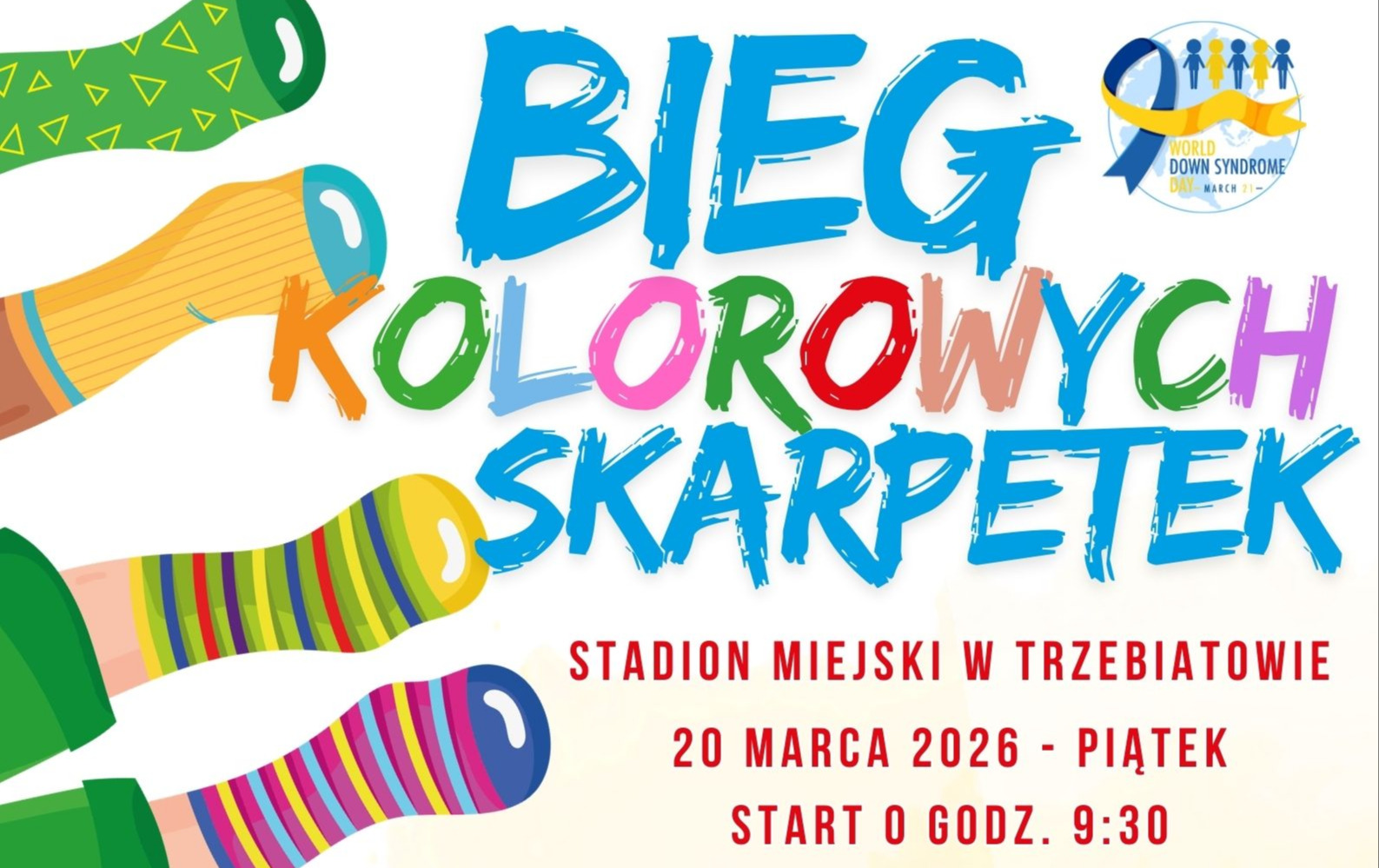 Zdjęcie do III Bieg Kolorowych Skarpet &ndash; razem w geście solidarności i wsparcia